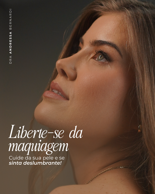 Peça para Instagram da Dra. Andressa Bernardi sobre cuidados com a pele
